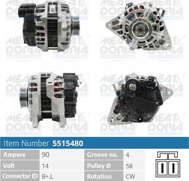 Meat & Doria 5515480 - Alternator www.autospares.lv