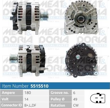 Meat & Doria 5515510 - Alternator www.autospares.lv