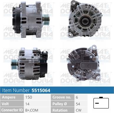 Meat & Doria 5515064 - Ģenerators autospares.lv