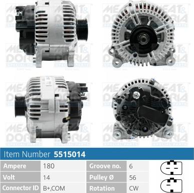 Meat & Doria 5515014 - Ģenerators www.autospares.lv