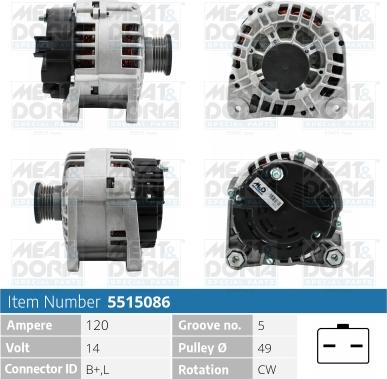 Meat & Doria 5515086 - Ģenerators www.autospares.lv