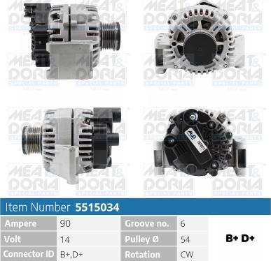 Meat & Doria 5515034 - Alternator www.autospares.lv