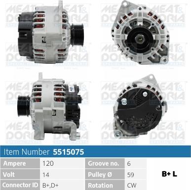 Meat & Doria 5515075 - Ģenerators autospares.lv