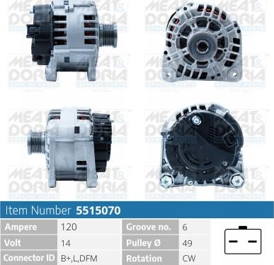 Meat & Doria 5515070 - Alternator www.autospares.lv