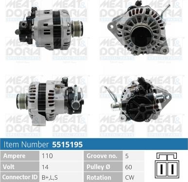 Meat & Doria 5515195 - Ģenerators www.autospares.lv