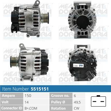 Meat & Doria 5515151 - Ģenerators www.autospares.lv