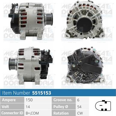 Meat & Doria 5515153 - Ģenerators autospares.lv