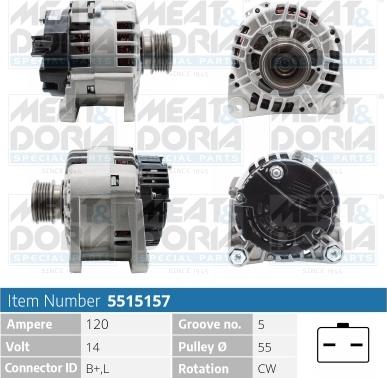 Meat & Doria 5515157 - Генератор www.autospares.lv