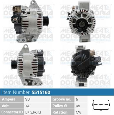 Meat & Doria 5515160 - Ģenerators www.autospares.lv