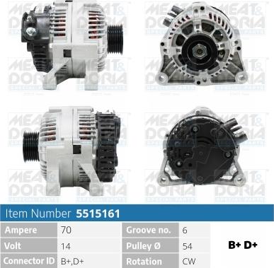 Meat & Doria 5515161 - Генератор www.autospares.lv