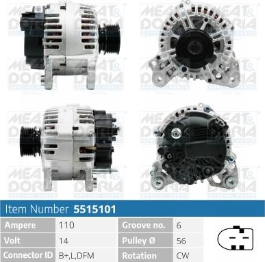 Meat & Doria 5515101 - Ģenerators www.autospares.lv