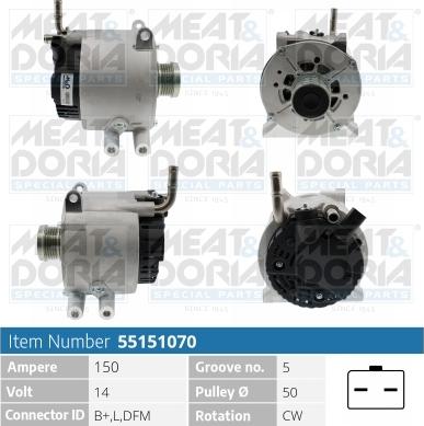 Meat & Doria 55151070 - Ģenerators www.autospares.lv