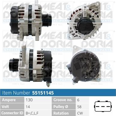 Meat & Doria 55151145 - Ģenerators www.autospares.lv