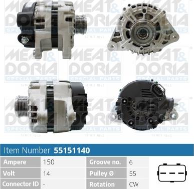 Meat & Doria 55151140 - Ģenerators www.autospares.lv