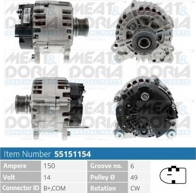 Meat & Doria 55151154 - Ģenerators www.autospares.lv