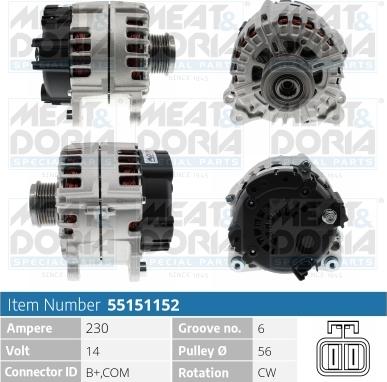 Meat & Doria 55151152 - Ģenerators www.autospares.lv