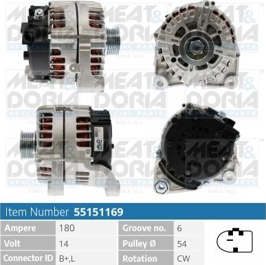 Meat & Doria 55151169 - Ģenerators www.autospares.lv