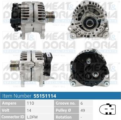 Meat & Doria 55151114 - Ģenerators www.autospares.lv