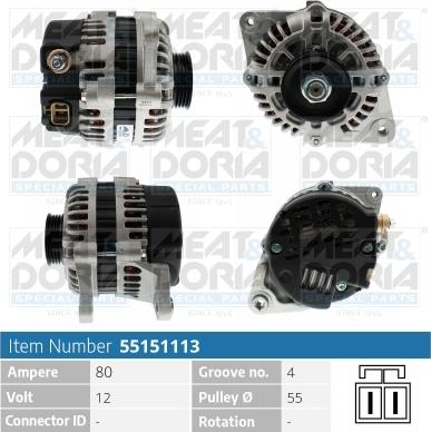 Meat & Doria 55151113 - Ģenerators www.autospares.lv