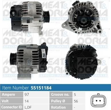 Meat & Doria 55151184 - Ģenerators www.autospares.lv