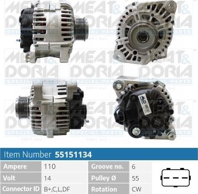 Meat & Doria 55151134 - Ģenerators www.autospares.lv