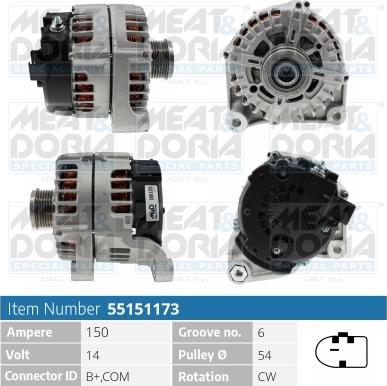 Meat & Doria 55151173 - Ģenerators www.autospares.lv