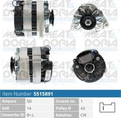 Meat & Doria 5515891 - Генератор www.autospares.lv