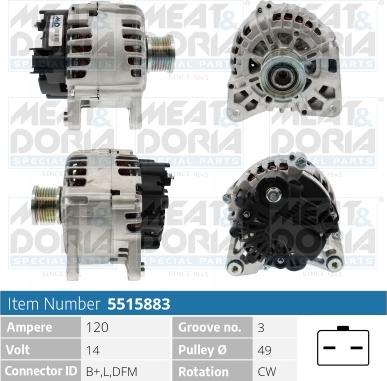 Meat & Doria 5515883 - Ģenerators www.autospares.lv