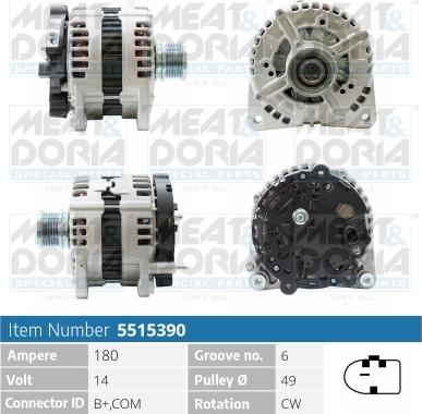 Meat & Doria 5515390 - Alternator www.autospares.lv