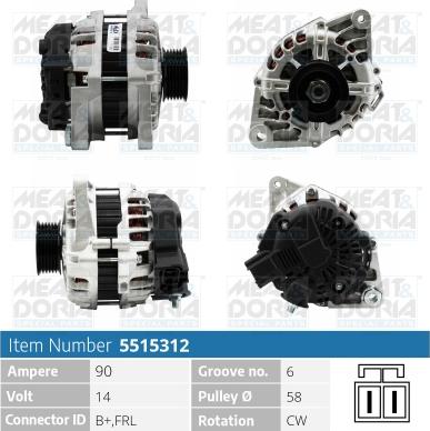 Meat & Doria 5515312 - Ģenerators www.autospares.lv