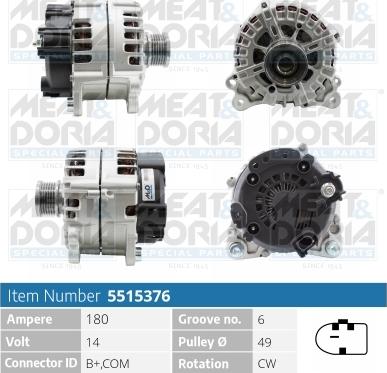 Meat & Doria 5515376 - Alternator www.autospares.lv