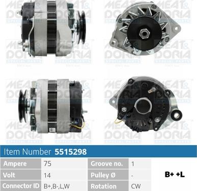 Meat & Doria 5515298 - Alternator www.autospares.lv