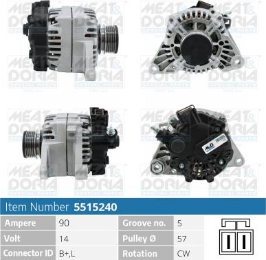 Meat & Doria 5515240 - Генератор www.autospares.lv