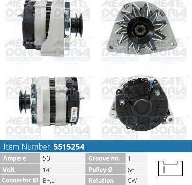 Meat & Doria 5515254 - Alternator www.autospares.lv