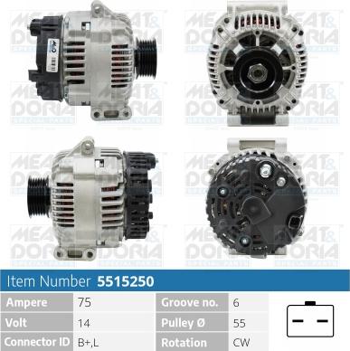 Meat & Doria 5515250 - Alternator www.autospares.lv