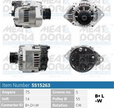 Meat & Doria 5515263 - Ģenerators www.autospares.lv