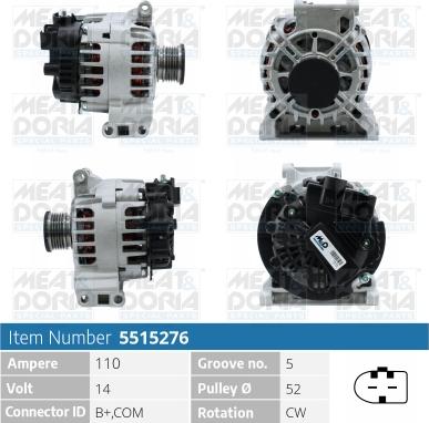 Meat & Doria 5515276 - Ģenerators autospares.lv