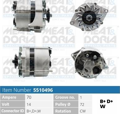 Meat & Doria 5510496 - Alternator www.autospares.lv