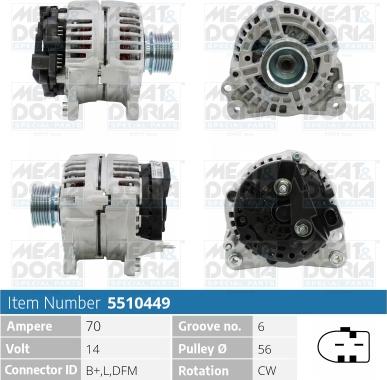 Meat & Doria 5510449 - Alternator www.autospares.lv