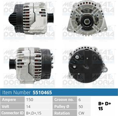 Meat & Doria 5510465 - Ģenerators autospares.lv