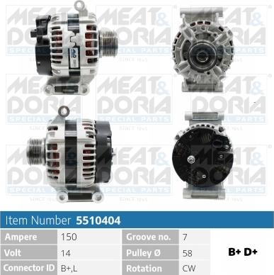 Meat & Doria 5510404 - Ģenerators autospares.lv