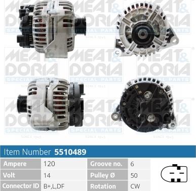 Meat & Doria 5510489 - Alternator www.autospares.lv