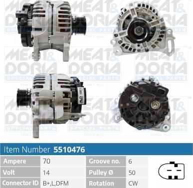 Meat & Doria 5510476 - Alternator www.autospares.lv