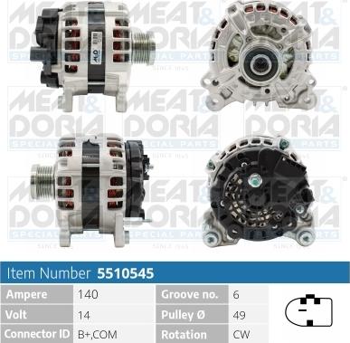 Meat & Doria 5510545 - Alternator www.autospares.lv