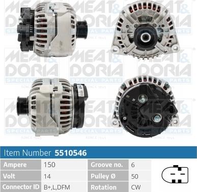 Meat & Doria 5510546 - Alternator www.autospares.lv