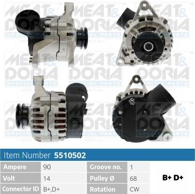 Meat & Doria 5510502 - Ģenerators www.autospares.lv