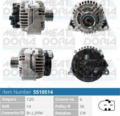 Meat & Doria 5510514 - Alternator www.autospares.lv