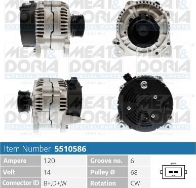 Meat & Doria 5510586 - Alternator www.autospares.lv