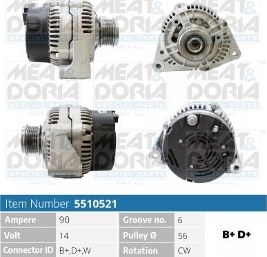 Meat & Doria 5510521 - Генератор www.autospares.lv