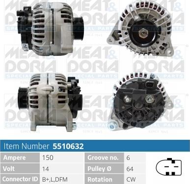 Meat & Doria 5510632 - Alternator www.autospares.lv